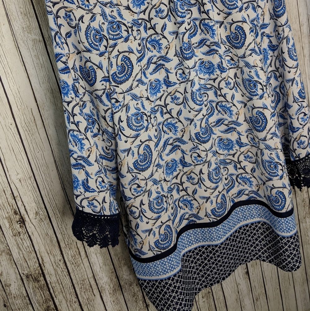 Daniel Rainn Crochet Trim Tunic Sz M - Picture 5 of 8